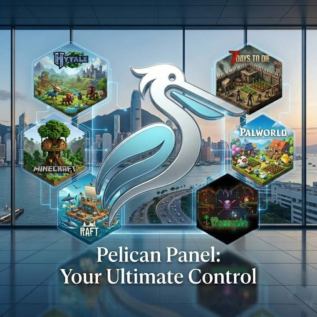 Pelican Game Server Panel Übersicht